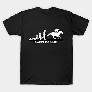 Born to ride forced to go to school horseback horse pet lover Horseriding Equestrian Horse Racing Personalised Unisex T-Shirt Horse Ridin T-Shirt